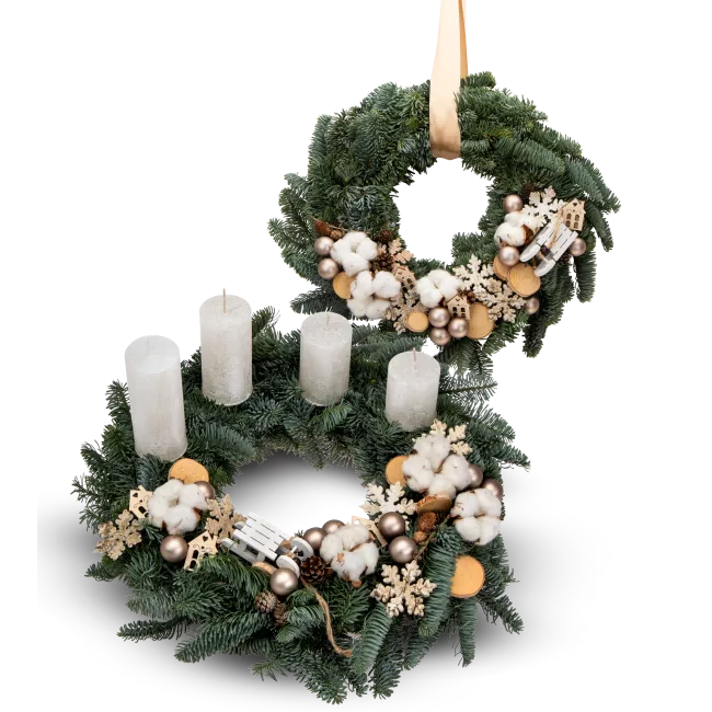 Christmas set of wreaths